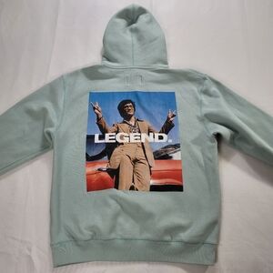 Bruce Lee Hoodie Mens Large Legend Shoe Palace Collab Light Blue